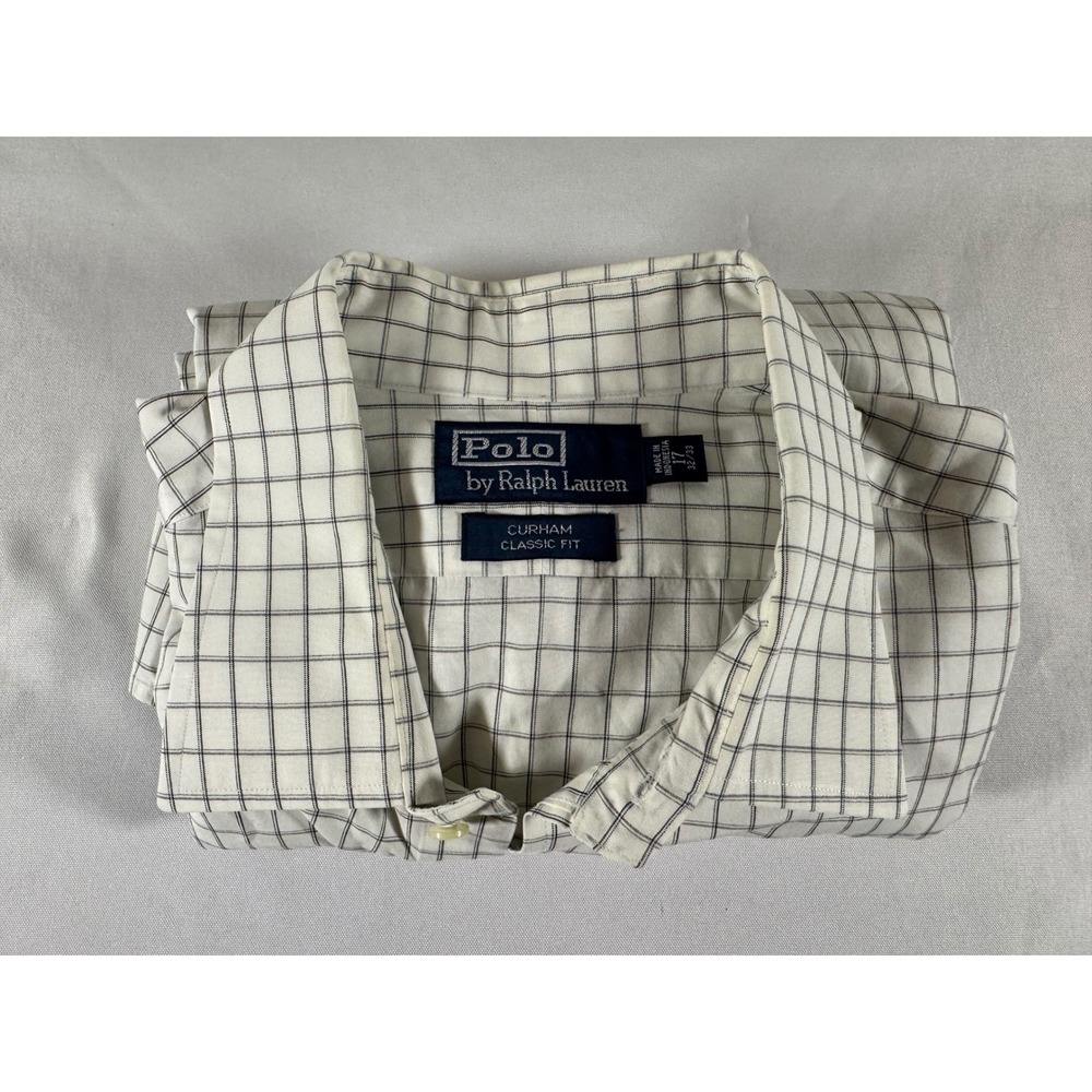 Polo Ralph Lauren Curham Classic Fit Windowpane Check Shirt Mens 17.5